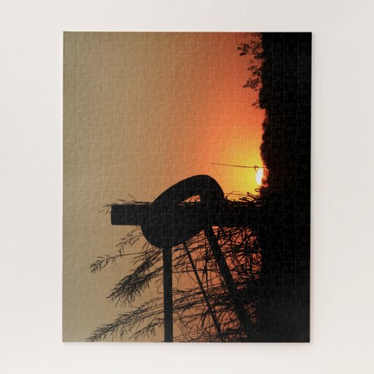 Kansas Colorful Sunset Legpuzzel (Verticaal)