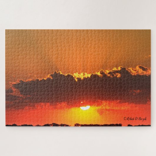 Kansas Colorful Sunset met Clouds Puzzle Legpuzzel (Horizontaal)