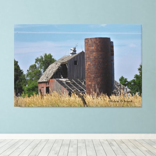 Kansas Country Barn Canvas Afdruk (Insitu (Houten vloer))