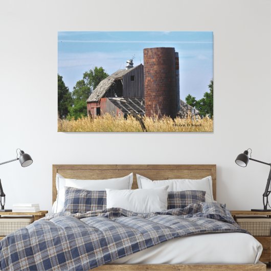 Kansas Country Barn Canvas Afdruk (Insitu (Slaapkamer))