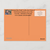Kansas Country Box Shell Turtle Post Card Briefkaart (Achterkant)