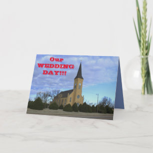 Kansas Country Church Wedding Wenskaart Feestdagen Kaart