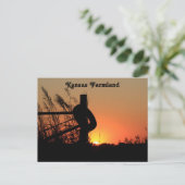 Kansas Country Farmland Sunset Briefkaart (Staand voorkant)