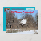 Kansas Country Farmstead Post Kaart (Voorkant / Achterkant)