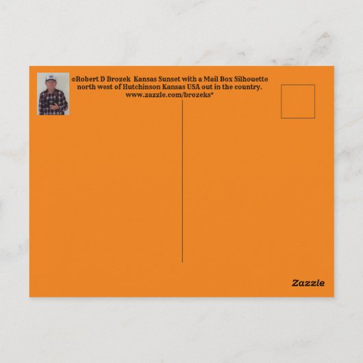 Kansas Country Mailbox Silhouette Post Kaart (Achterkant)