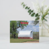 Kansas country Red Barn Briefkaart (Staand voorkant)