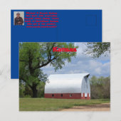 Kansas country Red Barn Briefkaart (Voorkant / Achterkant)