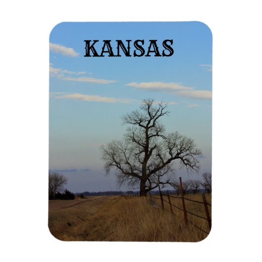 Kansas Country Road MAGNET Magneet (Verticaal)