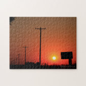 Kansas Country Side Sunset PUZZZLE Legpuzzel (Horizontaal)