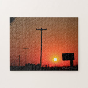 Kansas Country Side Sunset PUZZZLE Legpuzzel