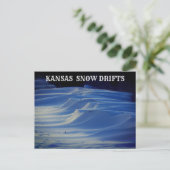 Kansas Country Snow Drifts Post Kaart (Staand voorkant)