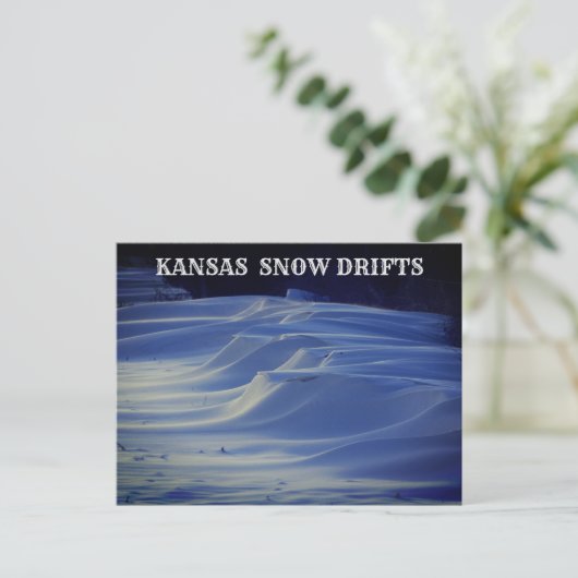 Kansas Country Snow Drifts Post Kaart (Staand voorkant)