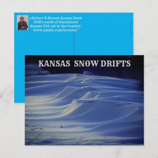 Kansas Country Snow Drifts Post Kaart (Voorkant / Achterkant)