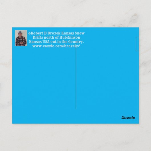 Kansas Country Snow Drifts Post Kaart (Achterkant)