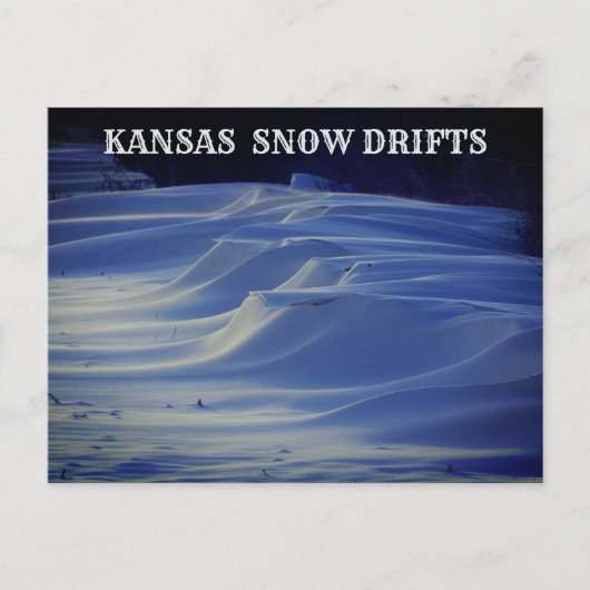 Kansas Country Snow Drifts Post Kaart (Voorkant)