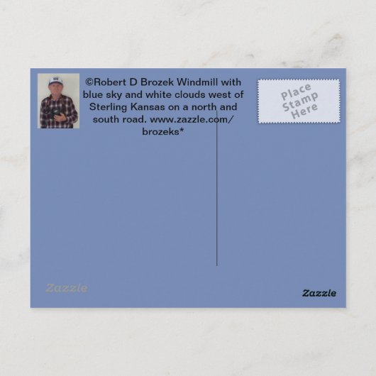 Kansas Country Windmill Post Kaart (Achterkant)