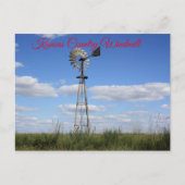 Kansas Country Windmill Post Kaart (Voorkant)