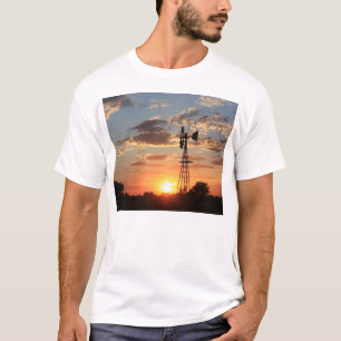 Kansas Country windmolen Sunset T-Shirt