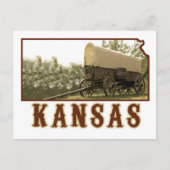 Kansas Covered Wagon Briefkaart (Voorkant)