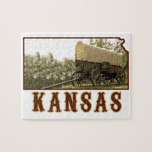Kansas Covered Wagon Legpuzzel (Horizontaal)