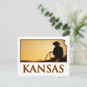 Kansas Cowboy Briefkaart (Staand voorkant)