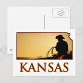 Kansas Cowboy Briefkaart (Voorkant / Achterkant)