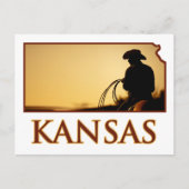 Kansas Cowboy Briefkaart (Voorkant)
