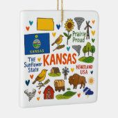 Kansas Custom Family Trip Christmas Keramisch Ornament (Rechts)