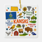 Kansas Custom Family Trip Christmas Keramisch Ornament (Voorkant)