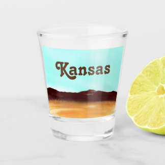 Kansas de Midwest zonnebloemenstaat Shot Glas
