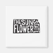 Kansas: De staat Zonnebloem Magneet (Voorkant)