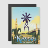 Kansas "de Tarwe Staat" reisposter. (Voorkant / Achterkant)