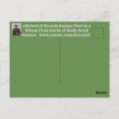 Kansas Deer in een Wheat Field Post Kaart. Briefkaart (Achterkant)