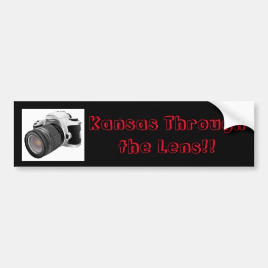 Kansas door de Lens Bumpersticker (Voorkant)