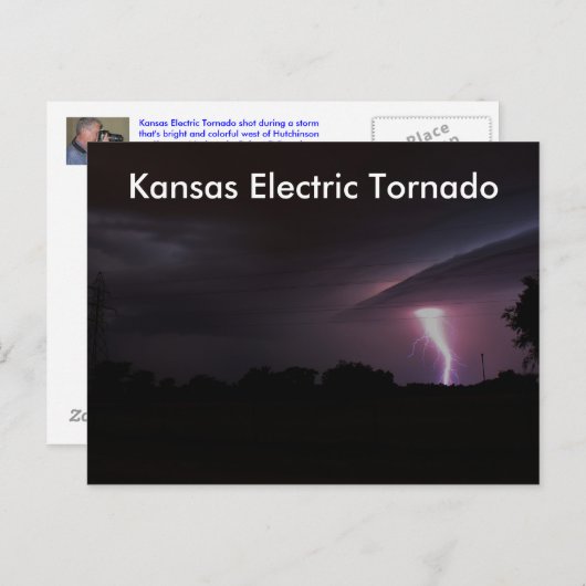 Kansas Electrical Tornado POST CARD! Briefkaart (Voorkant / Achterkant)