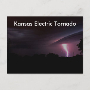 Kansas Electrical Tornado POST CARD! Briefkaart