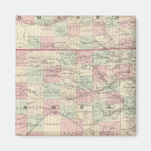 Kansas en Nebraska Magneet (Voorkant)