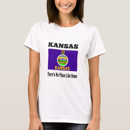 Kansas, er is geen plek zoals thuis t-shirt (Voorkant)