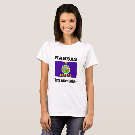 Kansas, er is geen plek zoals thuis t-shirt (Voorkant volledig)