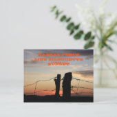 Kansas Fence Line Silhouette Sunset Briefkaart (Staand voorkant)