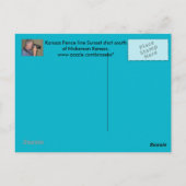 Kansas Fence Line Sunset Post Card Briefkaart (Achterkant)