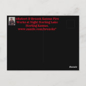 Kansas Fire Works bij Night Post Kaart (Achterkant)