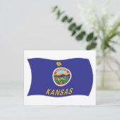 Kansas Flag Briefkaart (Staand voorkant)