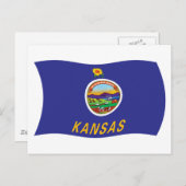 Kansas Flag Briefkaart (Voorkant / Achterkant)