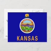 Kansas Flag Briefkaart (Voorkant / Achterkant)