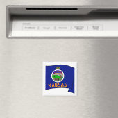 Kansas Flag Magneet (Insitu (Vaatwasser))
