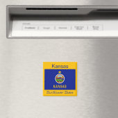 Kansas Flag Magnet (Insitu (Vaatwasser))