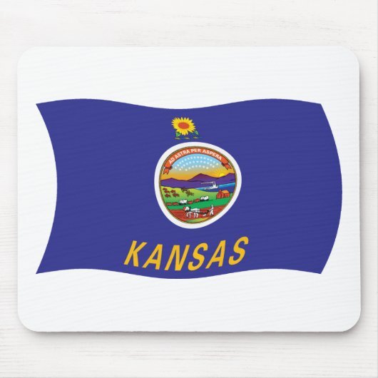 Kansas Flag Mousepad Muismat (Voorkant)