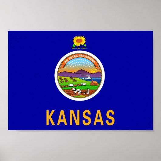Kansas Flag Poster (Voorkant)