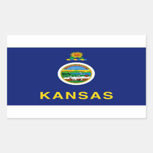 Kansas Flag Rechthoekige Sticker